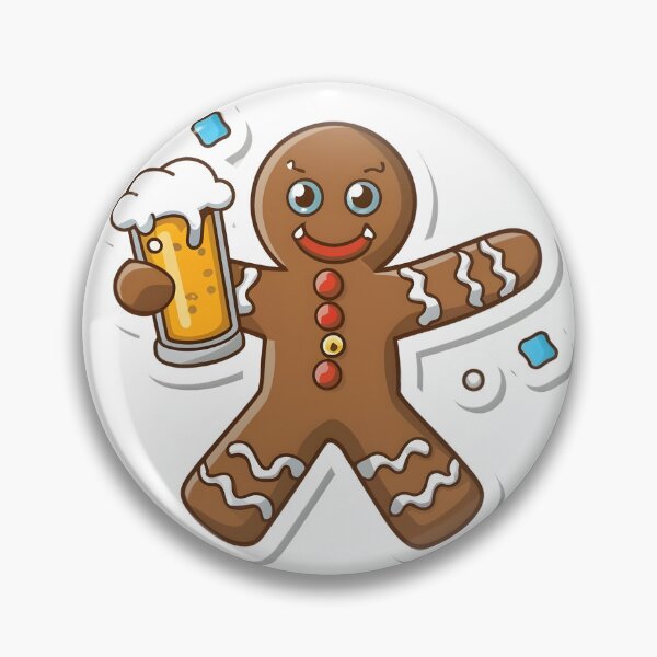 Item preview, Gingerbread man with beer designed and sold by Playful-Monster.