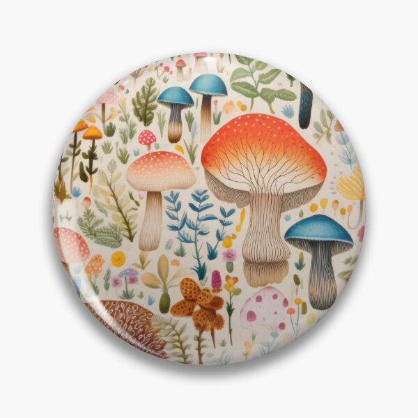 Artikelvorschau, Fungi Fantasia: A Mushroom Pattern Collection - Design 3 entworfen und verkauft von kawaiidoodlesuk.
