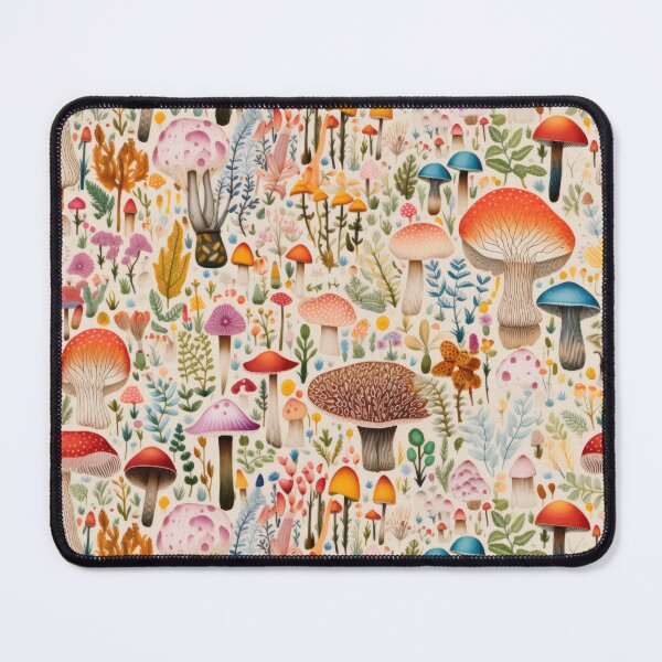 Artikelvorschau, Fungi Fantasia: A Mushroom Pattern Collection - Design 3 entworfen und verkauft von kawaiidoodlesuk.