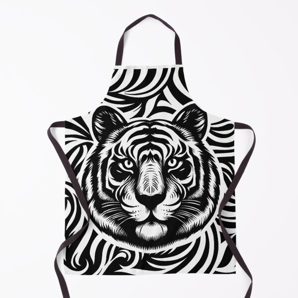 Artikelvorschau, Illustration des Tigerfellmusters für dekoratives Schwarz-Weiß entworfen und verkauft von 22Coolidea.