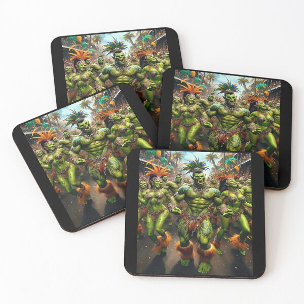 Item preview, Mardi Gras - Orcs Love to Samba designed and sold by Matthew Kinnersly.