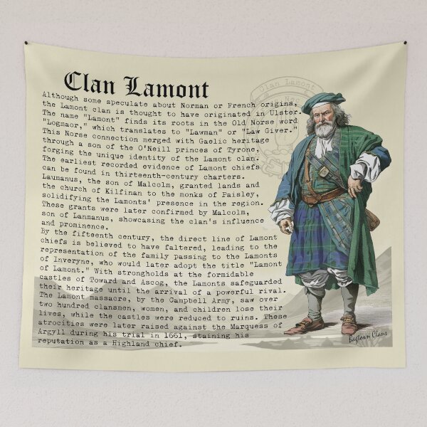Aperçu de l'œuvre Histoire écossaise du clan Lamont créée et vendue par BagTown Clans.