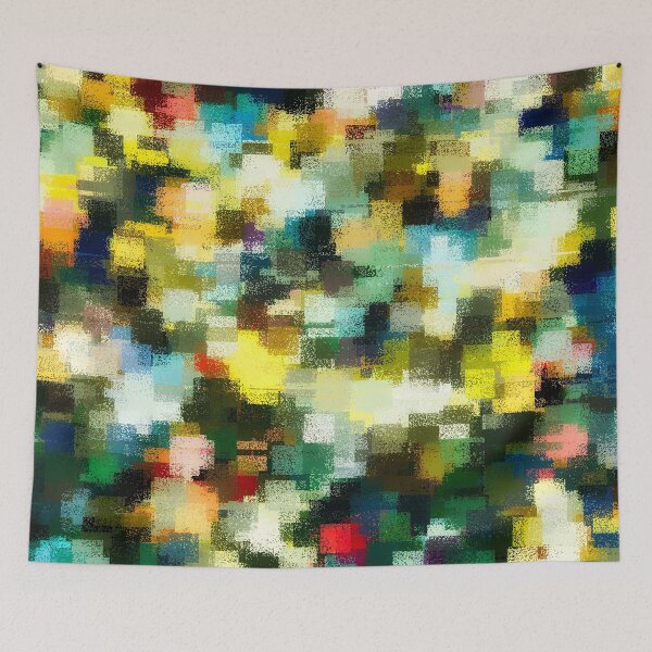 Item preview, Multicolor Crosshatch Abstracting Squares designed and sold by Marco Sales.