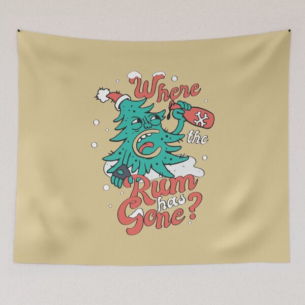 Item preview, Where The Rum Has Gone Funny Christmas Tree designed and sold by TeeServes.