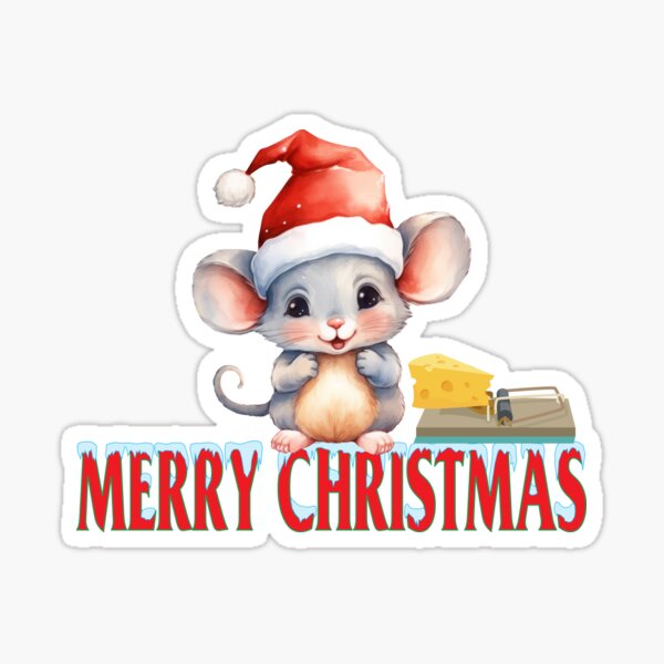 Item preview, Smiling mouse (Merry Christmas)  designed and sold by ViaNature.