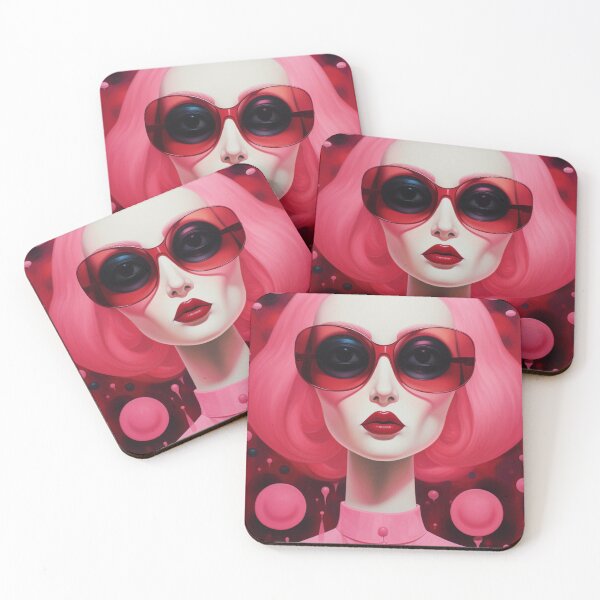 Item preview, Pink Lady Wearing Glasses designed and sold by whitecat23.