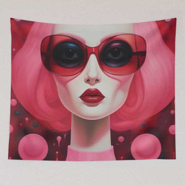 Item preview, Pink Lady Wearing Glasses designed and sold by whitecat23.