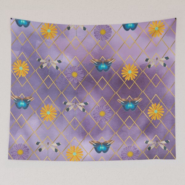 Item preview, gold geometric butterfly pattern designed and sold by Taloory.