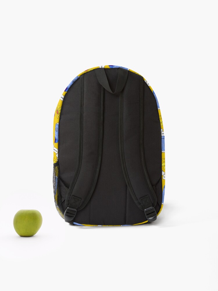 Thumbnail 2 of 3, Backpack, Inhaler Power! - pattern - yellow designed and sold by ChiaFilincieri.