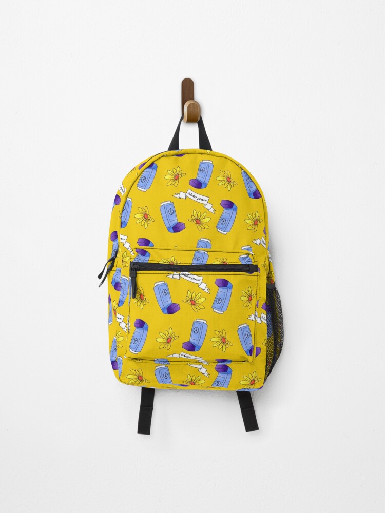 Thumbnail 1 of 3, Backpack, Inhaler Power! - pattern - yellow designed and sold by ChiaFilincieri.
