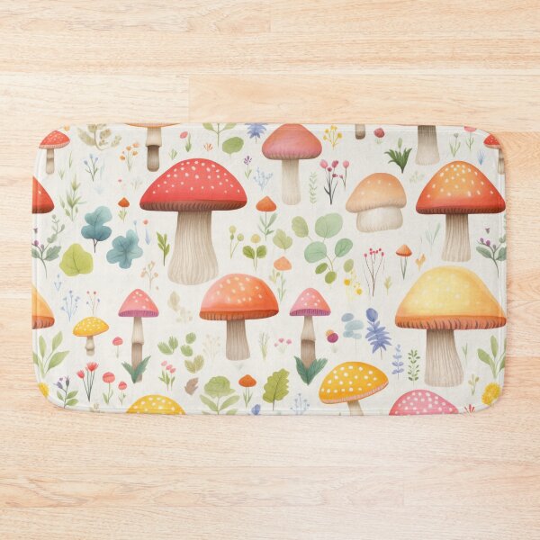 Artikelvorschau, Fungi Fantasia: A Mushroom Pattern Collection - Design 6 entworfen und verkauft von kawaiidoodlesuk.