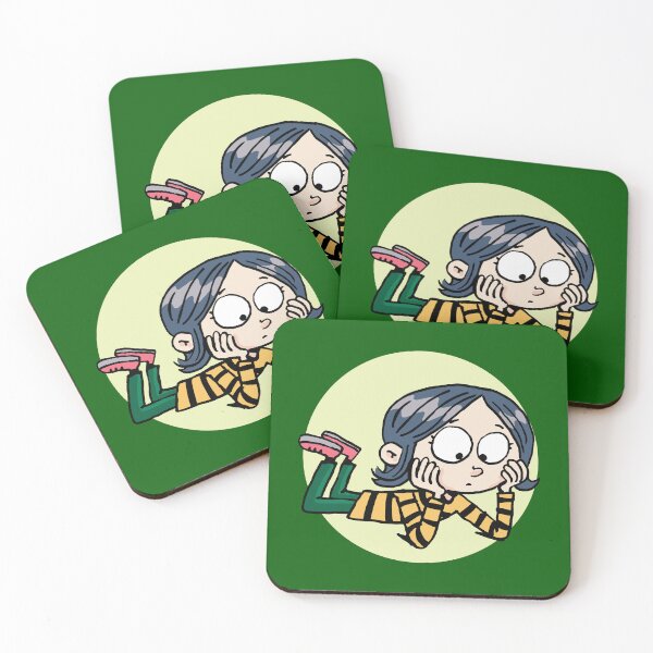 Item preview, girl looks thoughtfully at the floor while thinking designed and sold by duxpavlic.