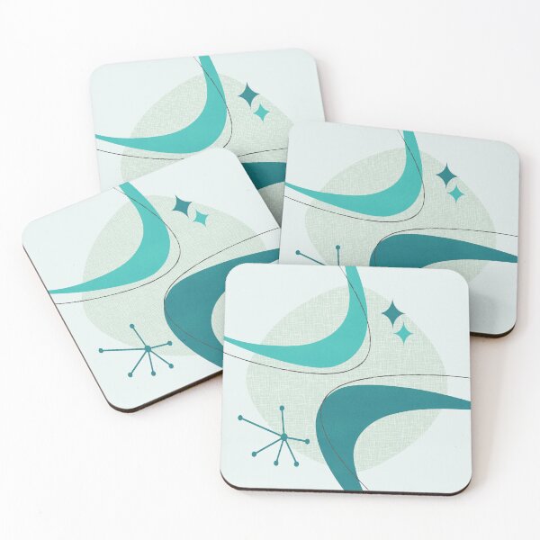 Item preview, Retro Mid Century Modern Atomic Age 26 Aqua, Teal designed and sold by trdstudio.