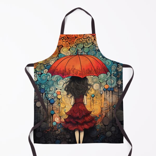 Item preview, Girl Holding Umbrella Bright and Bold designed and sold by whitecat23.