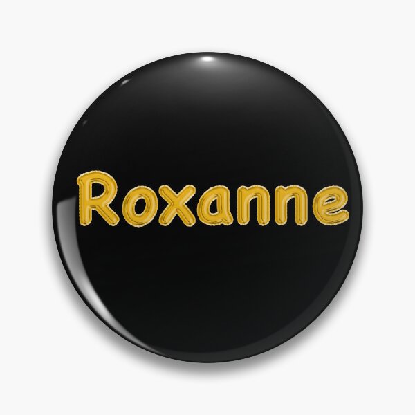 Item preview, Golden Balloon Foil Roxanne Name Label - (Black) designed and sold by NormadWorld.