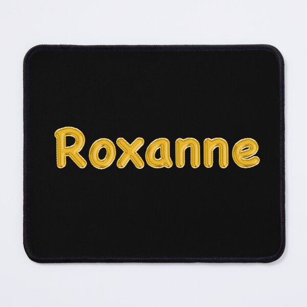 Item preview, Golden Balloon Foil Roxanne Name Label - (Black) designed and sold by NormadWorld.
