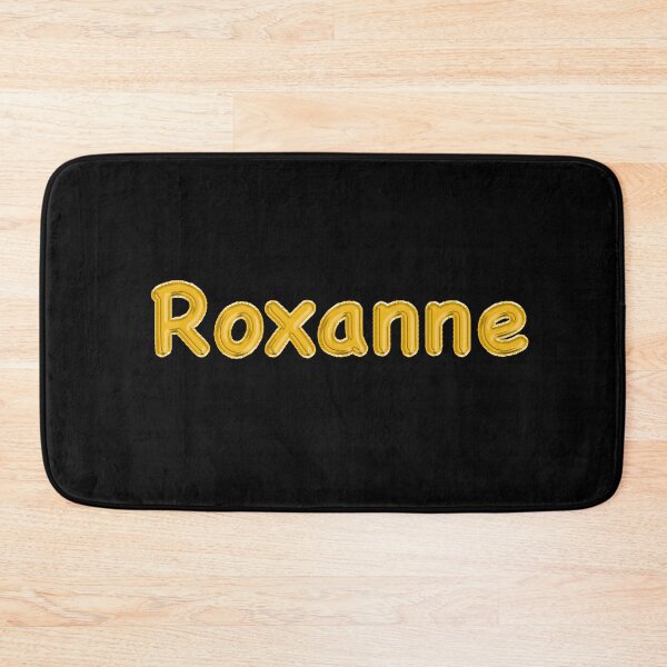Item preview, Golden Balloon Foil Roxanne Name Label - (Black) designed and sold by NormadWorld.