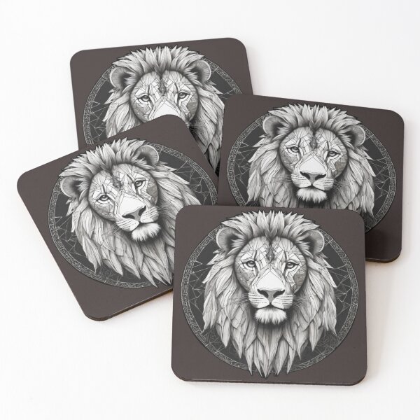 Item preview, Geometric Runic Lion Head  designed and sold by Morgan Rennie.