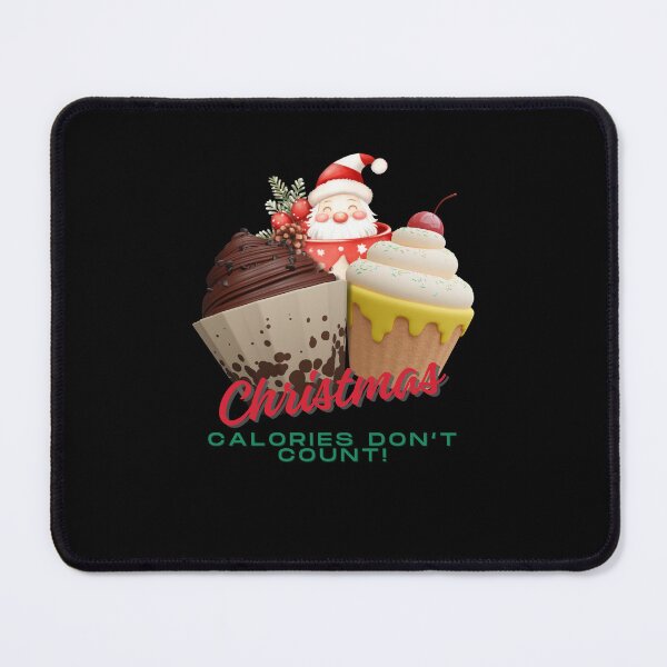 Item preview, Christmas calories don't count on black background-Christmas Theme designed and sold by mndesignworx.