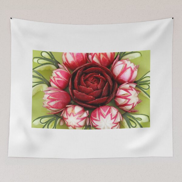 Item preview, cucumber radish and beet salad decorated like flowers designed and sold by goceris.