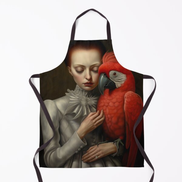 Item preview, Woman Holding Red Parrot designed and sold by whitecat23.