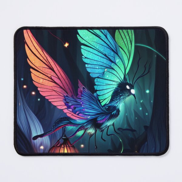 Item preview, beautiful forest picture, aesthetic, fairies, fireflies, birds, goblins, butterflies, dragonflies, pretty fantasy picture, perfect illustration designed and sold by Bernsteinhaus.