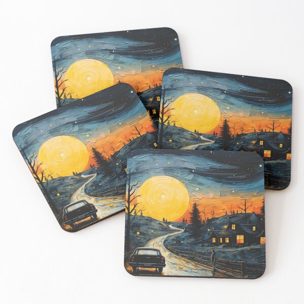 Item preview, country road car sunset designed and sold by UILOVE.