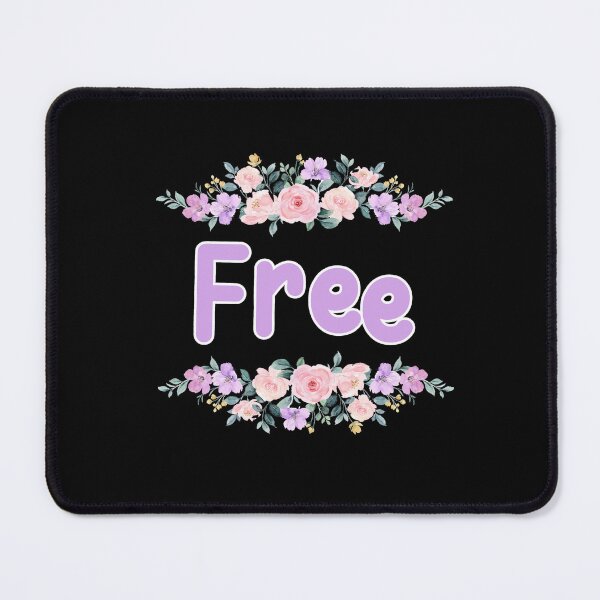 Item preview, Purple Flower Free Name Label (Black) designed and sold by NormadWorld.