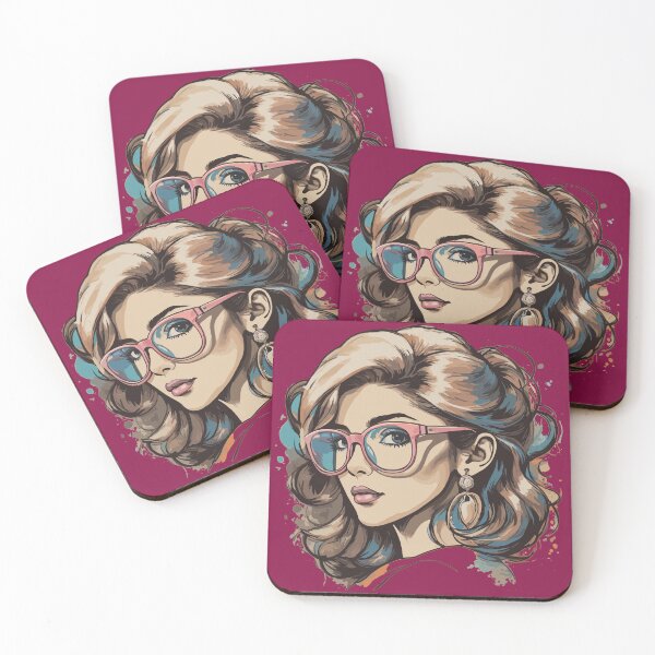 Item preview, beautiful woman with glasses designed and sold by YolaShopOnline.