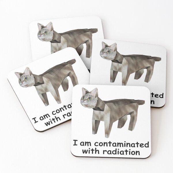 Item preview, I'm Contaminated With Radiation Kitr Low Poly Cat Meme Weidrcore designed and sold by fomodesigns.