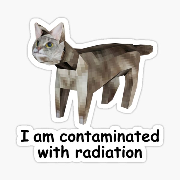 Artikel-Vorschau von Ich bin mit Strahlung kontaminiert Kitr Low Poly Cat Meme Weidrcore, designt und verkauft von fomodesigns.