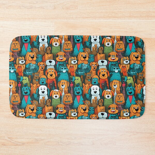 Item preview, Seamless Cartoon Dogs and Cats Pattern designed and sold by HisoTorDesign.