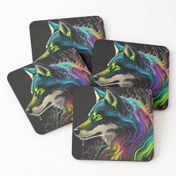 Item preview, Psychedelic Wolf designed and sold by mystiquelicorne.