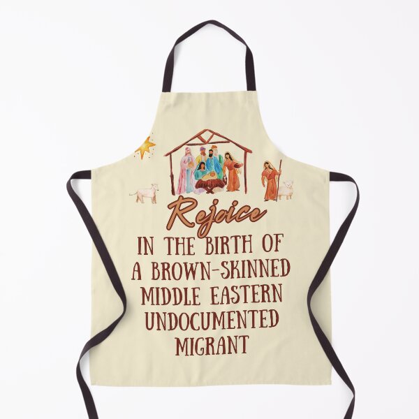 Item preview, Rejoice In The Birth Of A Brown-Skinned Middle-Eastern Undocumented Migrant. Anti-Racist Nativity Christmas designed and sold by Rebel-Design.
