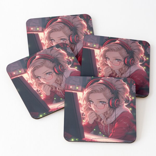 Artikelvorschau, Weihnachtsanime Gamer Girl - Auswahl 5 entworfen und verkauft von ArtsyChaosArt.