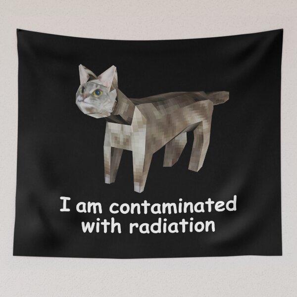Item preview, Contaminated With Radiation Low Poly Cat Meme Kitr Weidrcore designed and sold by fomodesigns.