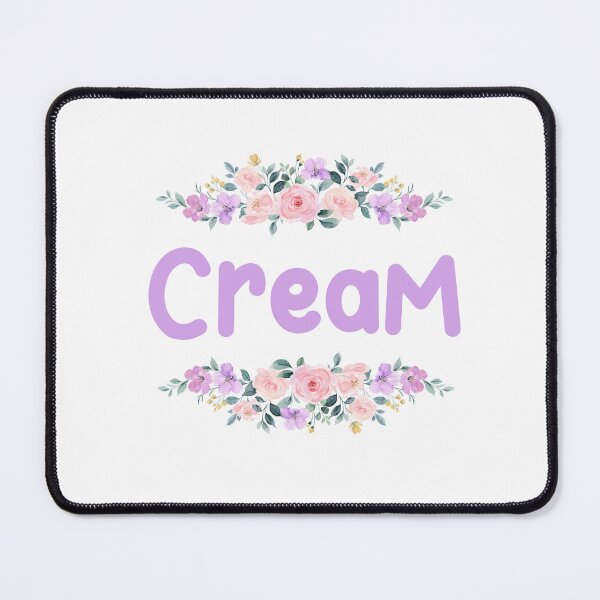 Item preview, Purple Flower Cream Name Label designed and sold by NormadWorld.