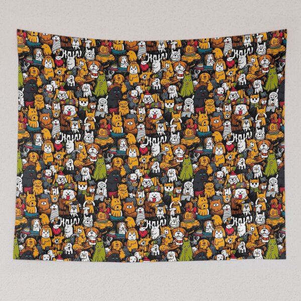 Item preview, Seamless Happy Dogs Playing designed and sold by HisoTorDesign.