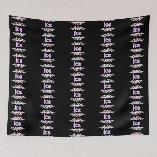Item preview, Purple Flower Ice Name Label (Black) designed and sold by NormadWorld.