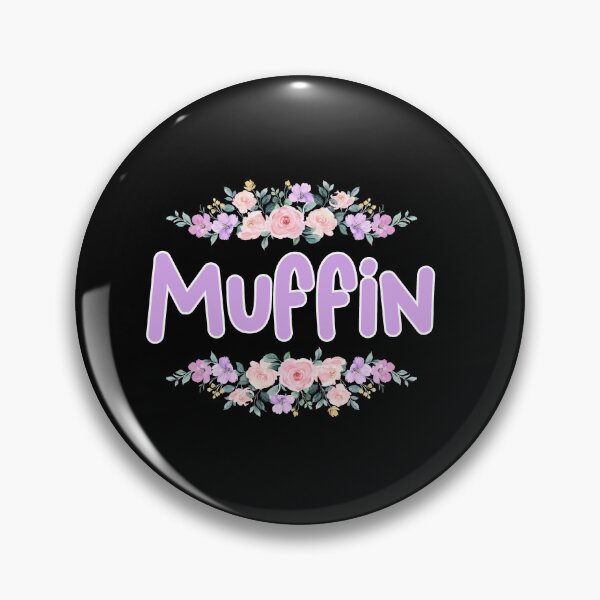 Item preview, Purple Flower Muffin Name Label (Black) designed and sold by NormadWorld.