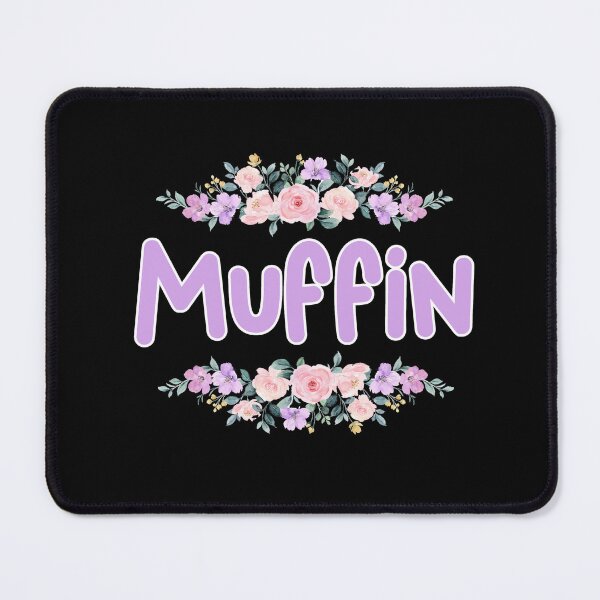 Item preview, Purple Flower Muffin Name Label (Black) designed and sold by NormadWorld.