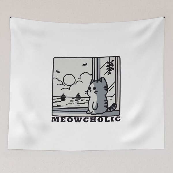 Item preview, Melancholic Cat designed and sold by perzysshop.