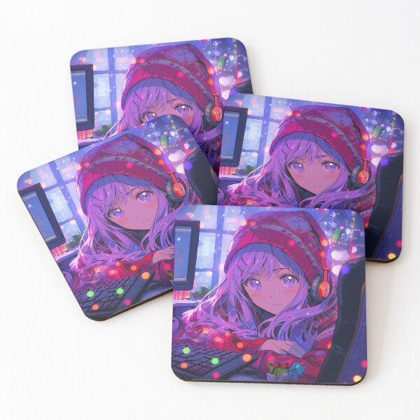 Artikelvorschau, Weihnachtsanime Gamer Girl - Auswahl 2 entworfen und verkauft von ArtsyChaosArt.