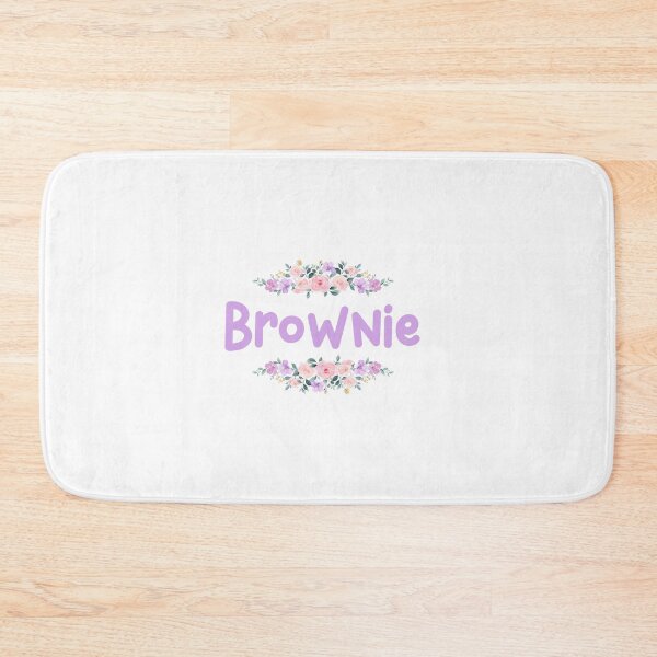Item preview, Purple Flower Brownie Name Label designed and sold by NormadWorld.
