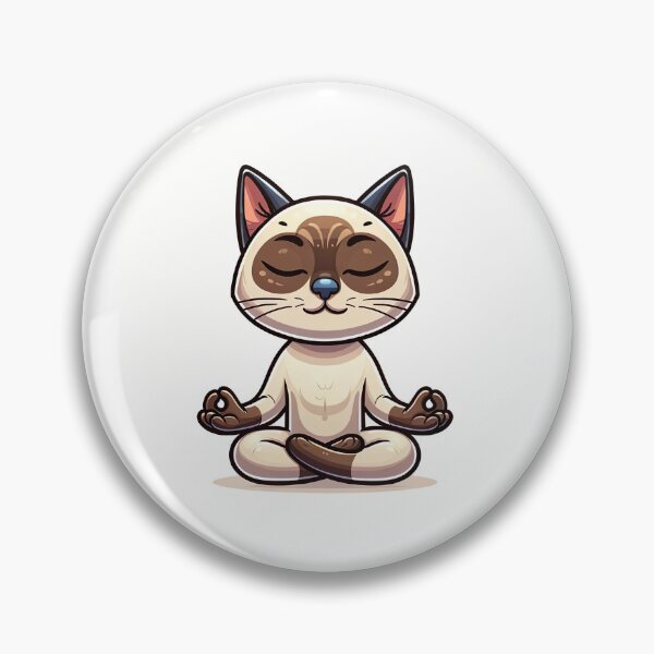 Artikelvorschau, Siamkatze sitzt im Lotussitz in Meditation entworfen und verkauft von Lisa Pearlman.