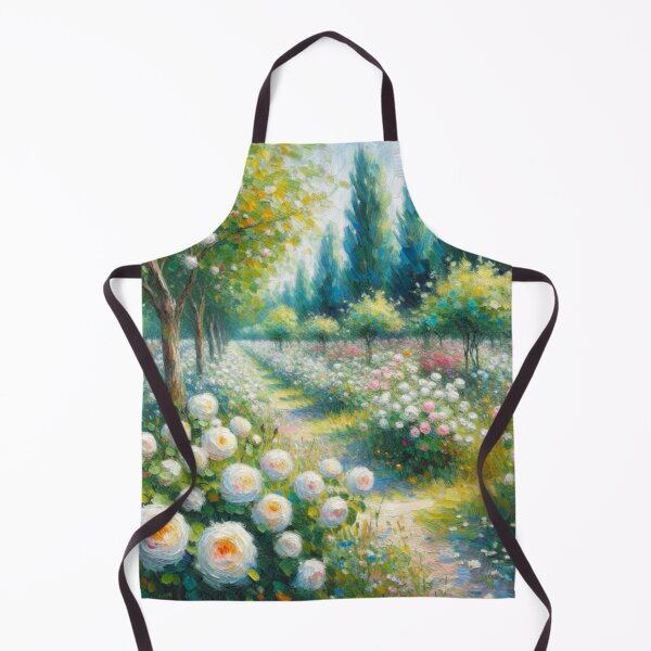 Item preview, Rose Bushes Impressionist Painting - Roses designed and sold by Star-Fragment.