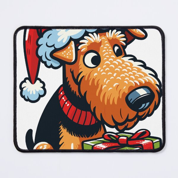 Item preview, Airedale Christmas Sticker designed and sold by bihtti.