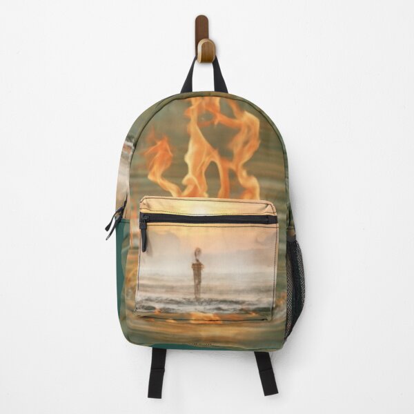 Item preview, Fire on the water, a figure against the backdrop of the setting sun. designed and sold by Ewa Stęplewska.