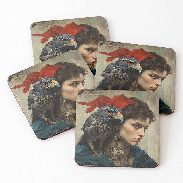 Item preview, Woman With Bird of Prey designed and sold by whitecat23.