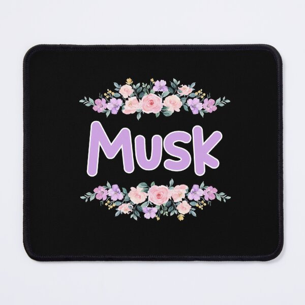 Item preview, Purple Flower Musk Name Label (Black) designed and sold by NormadWorld.
